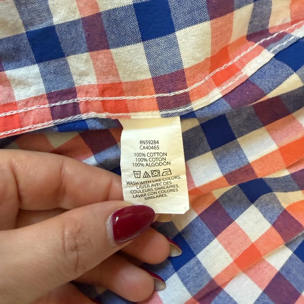 The children’s Place Red and Blue Plaid Button Down Shirt new